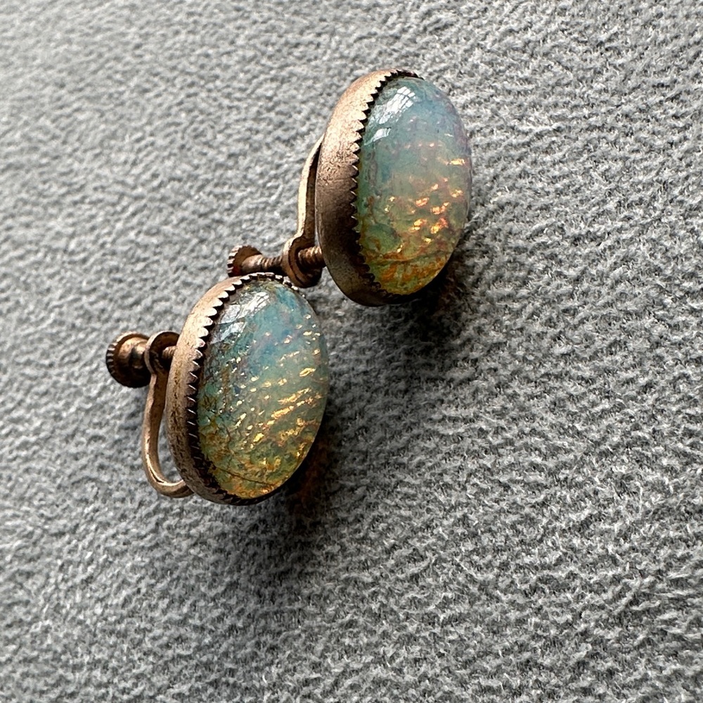 Elegant Faux Opal Earrings